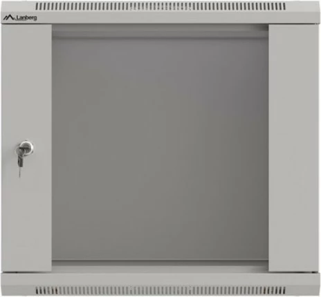 Kasë rrjeti Lanberg WF03-5309-10S, 9U, 19", montim në mur, derë xhami, gri