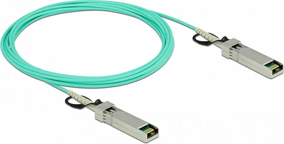 Kabllo optike aktive DeLOCK SFP+ 5 m, 10 Gbit/s, aqua