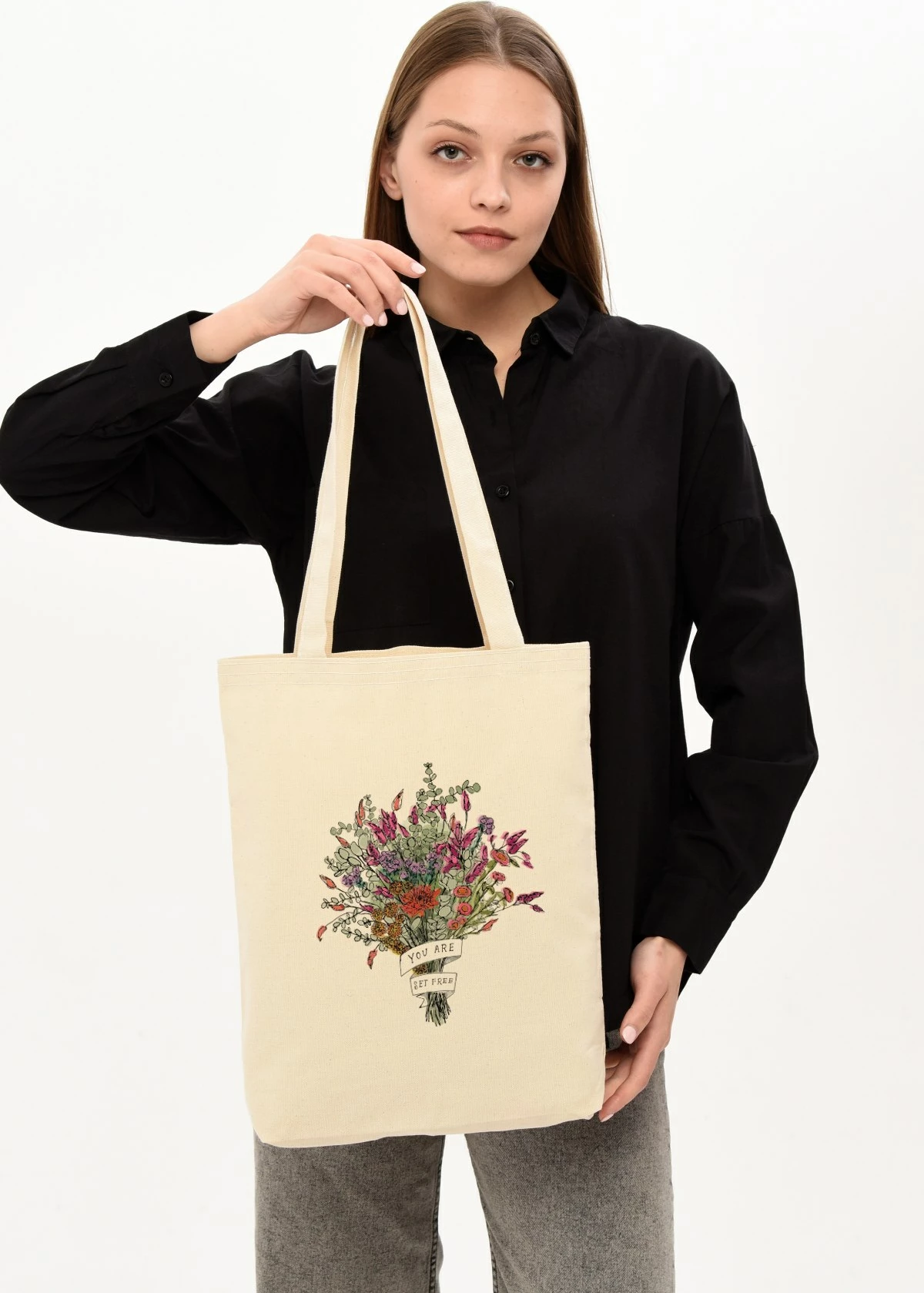Qese tote Zoozie Bags, krem, 0606