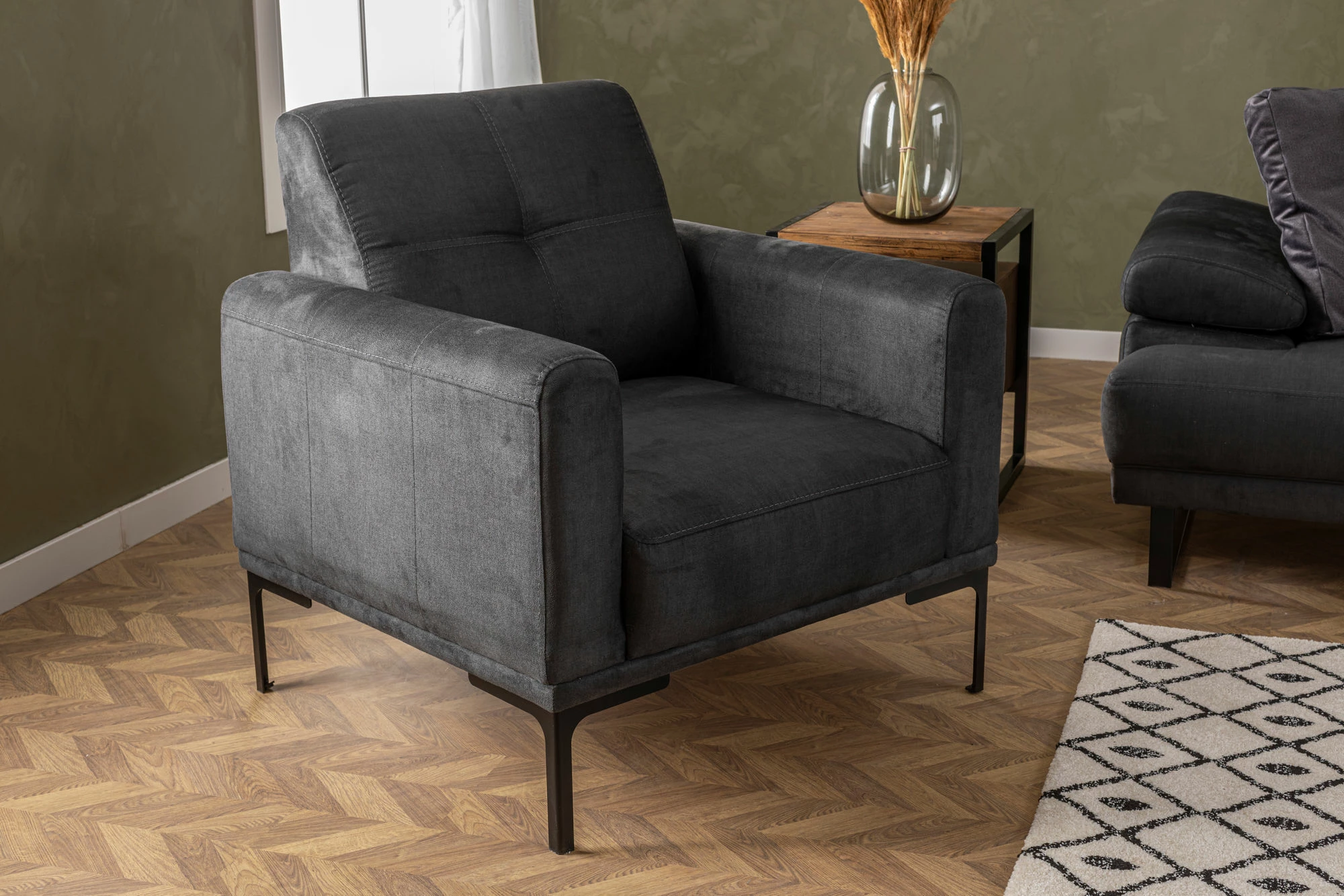 Karrige Wing Atelier del Sofa, Mustang, antracit
