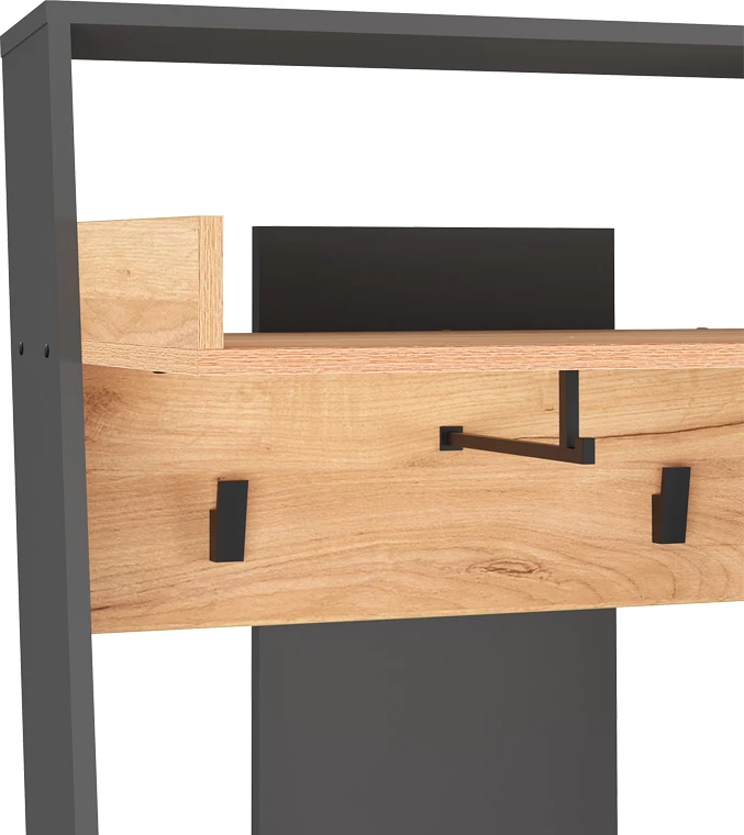 Mobilje hyrëse Sciove, ngjyrë antracit-natyrale, 70x40x200cm