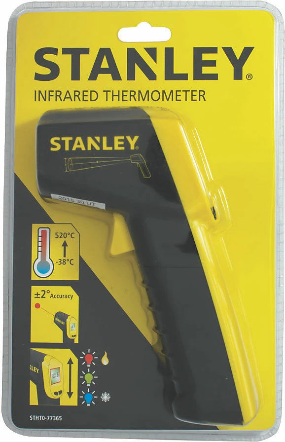 Termometër digjital infra të kuq Stanley STHT0-77365 -38°C deri +520°C, verdhë/zi