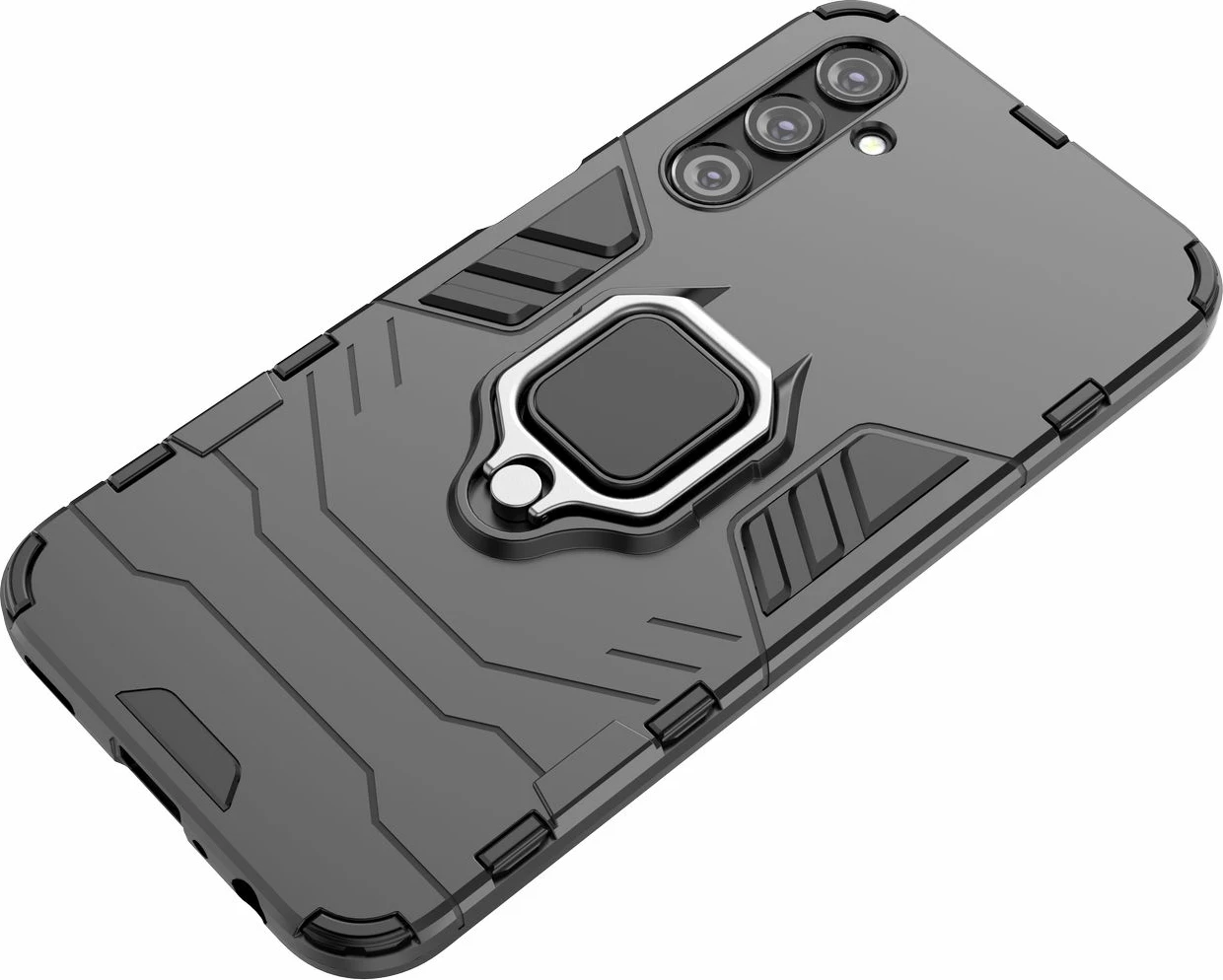 Mbështjellës Hurtel Ring Armor për Samsung Galaxy A24 4G, me unazë, i zi