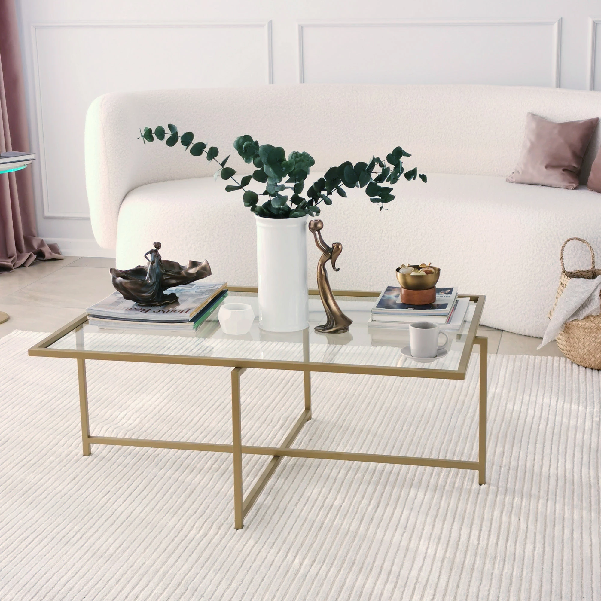 Tavolinë kafeje Hanah Home, Sun S410, ngjyrë ari