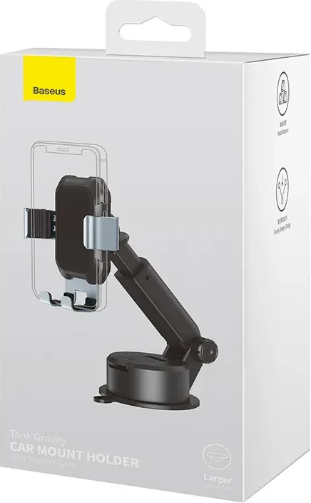 Mbështjellës telefoni për veturë Baseus Tank SUYL-TK01, gravitacional, i zi