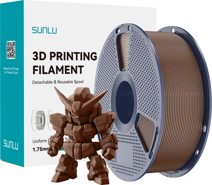 Filament për printim 3D Sunlu PLA+ 2.0 CB, 1.75 mm, Coffee Brown