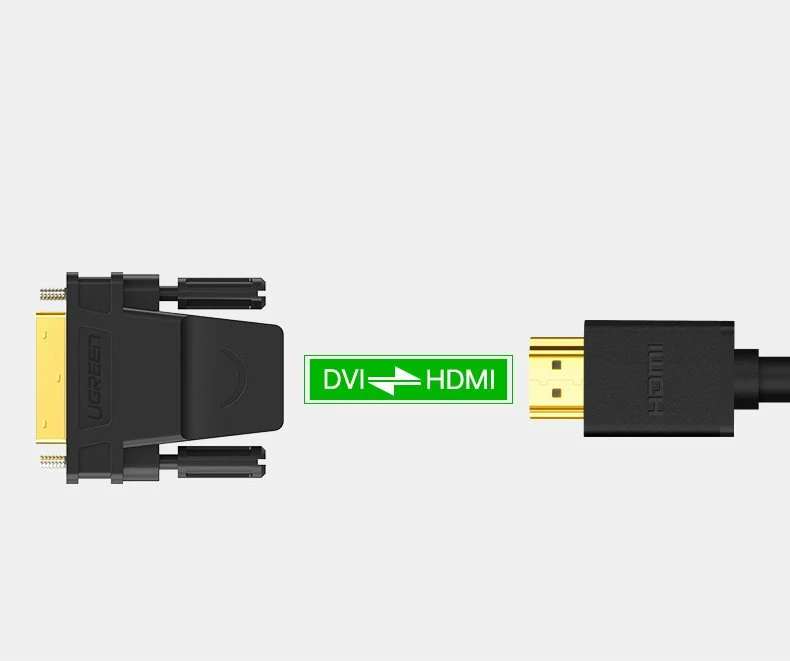 Adapter HDMI në DVI-D 24+1 Ugreen 20124, FHD, i zi