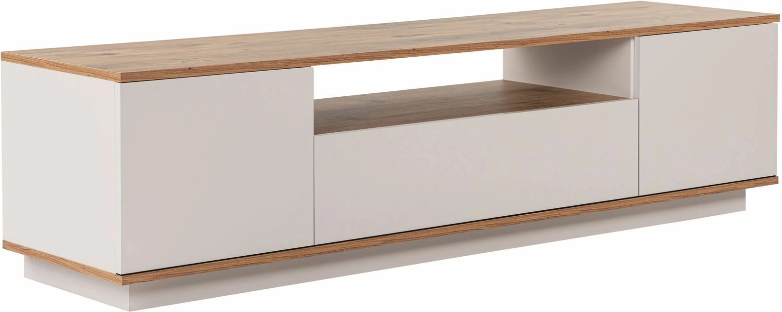 Komodë TV Skye Decor, Veramont, ngjyrë cashmere dhe Atlantic Pine