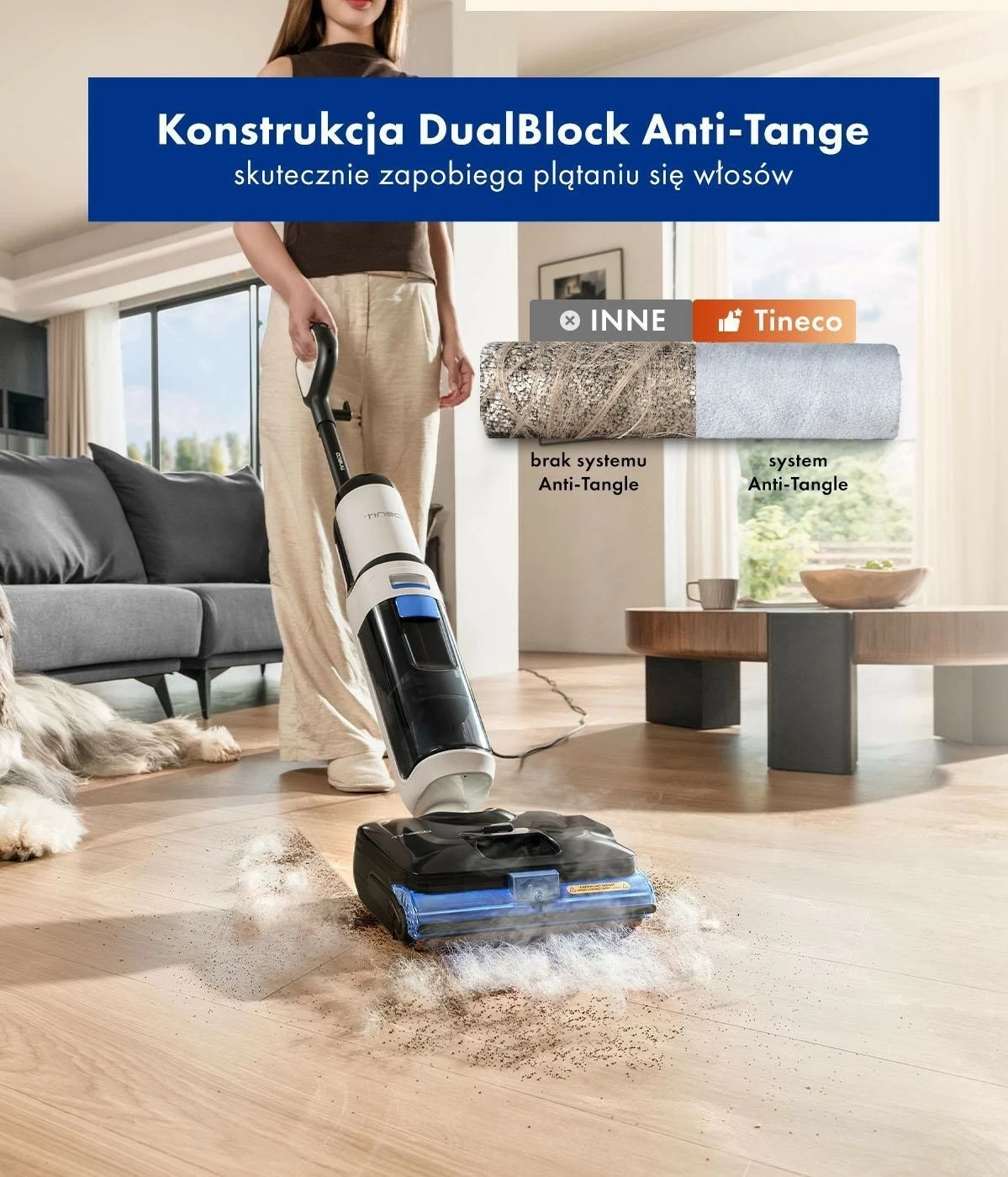 Kasë pastrimi Tineco Floor S6 Stretch Steam Plus, 1000ml, HEPA, e bardhë