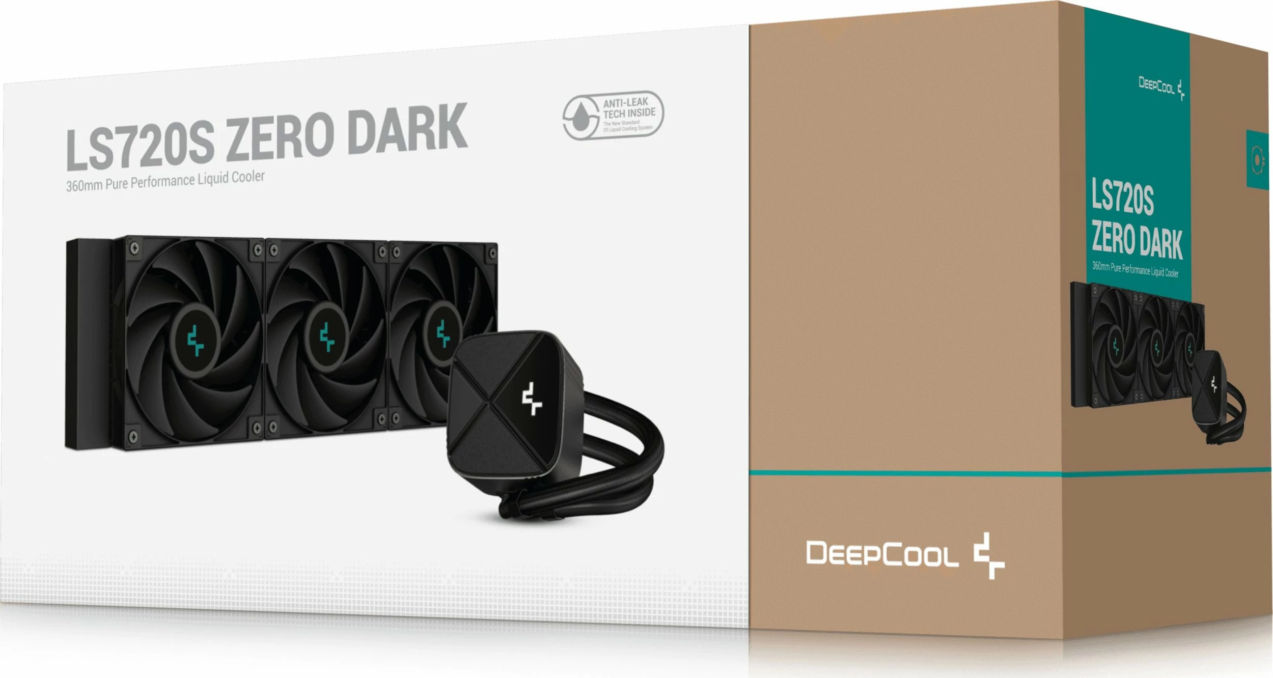 Ftohje me ujë AIO për CPU Deepcool LS720S Zero Dark 360mm (3x120mm PWM), e zezë