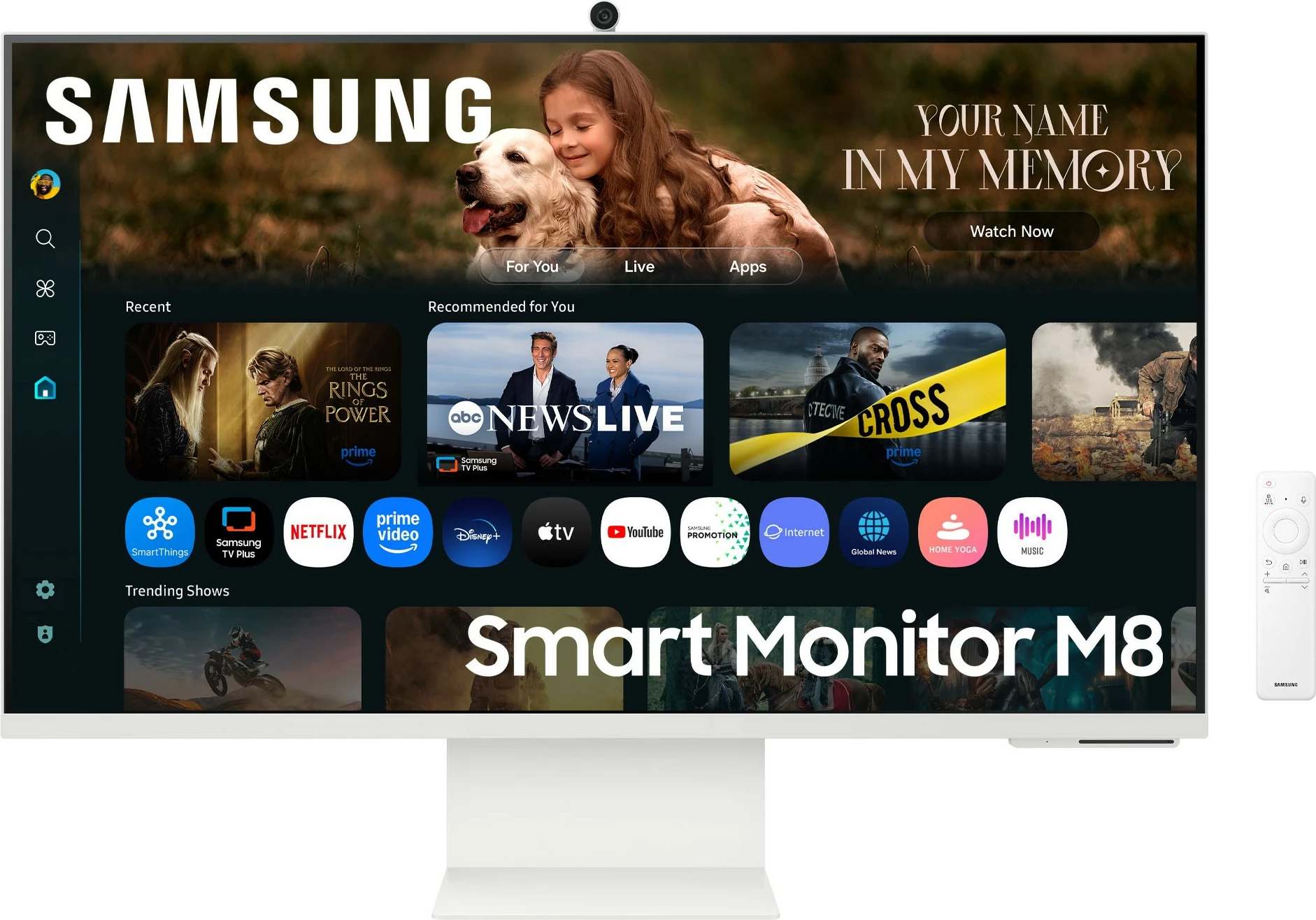 Monitor Samsung Smart Monitor M8 S32FM801UU 32 inç bardhë