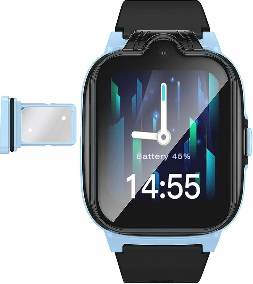 Smartwatch Hoco Y104 4G me GPS për fëmijë, blu