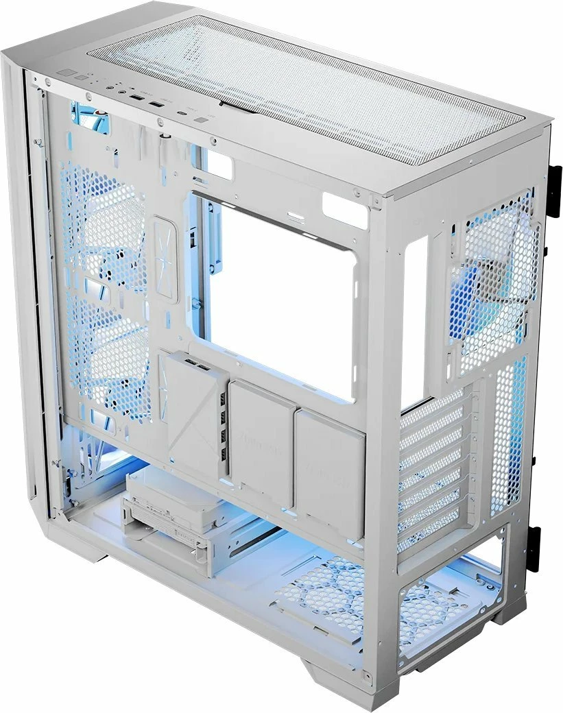 Kasë Modecom Horizon Flow ARGB AT-HORIZON-MG-ARGB-20-000000-0002 Midi Tower ATX/e-ATX, x4 ARGB fan, USB-C, e bardhë