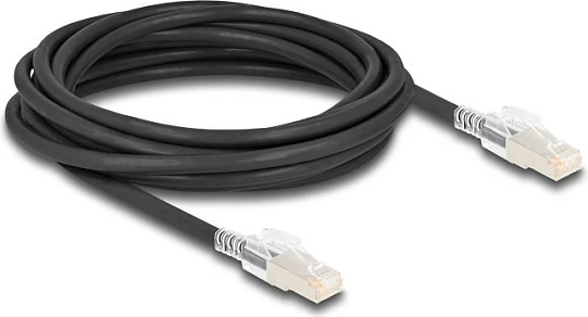 Kabllo rrjeti DeLOCK Cat6a RJ45 5 m, S/FTP, me klipsa sigurie, e zezë
