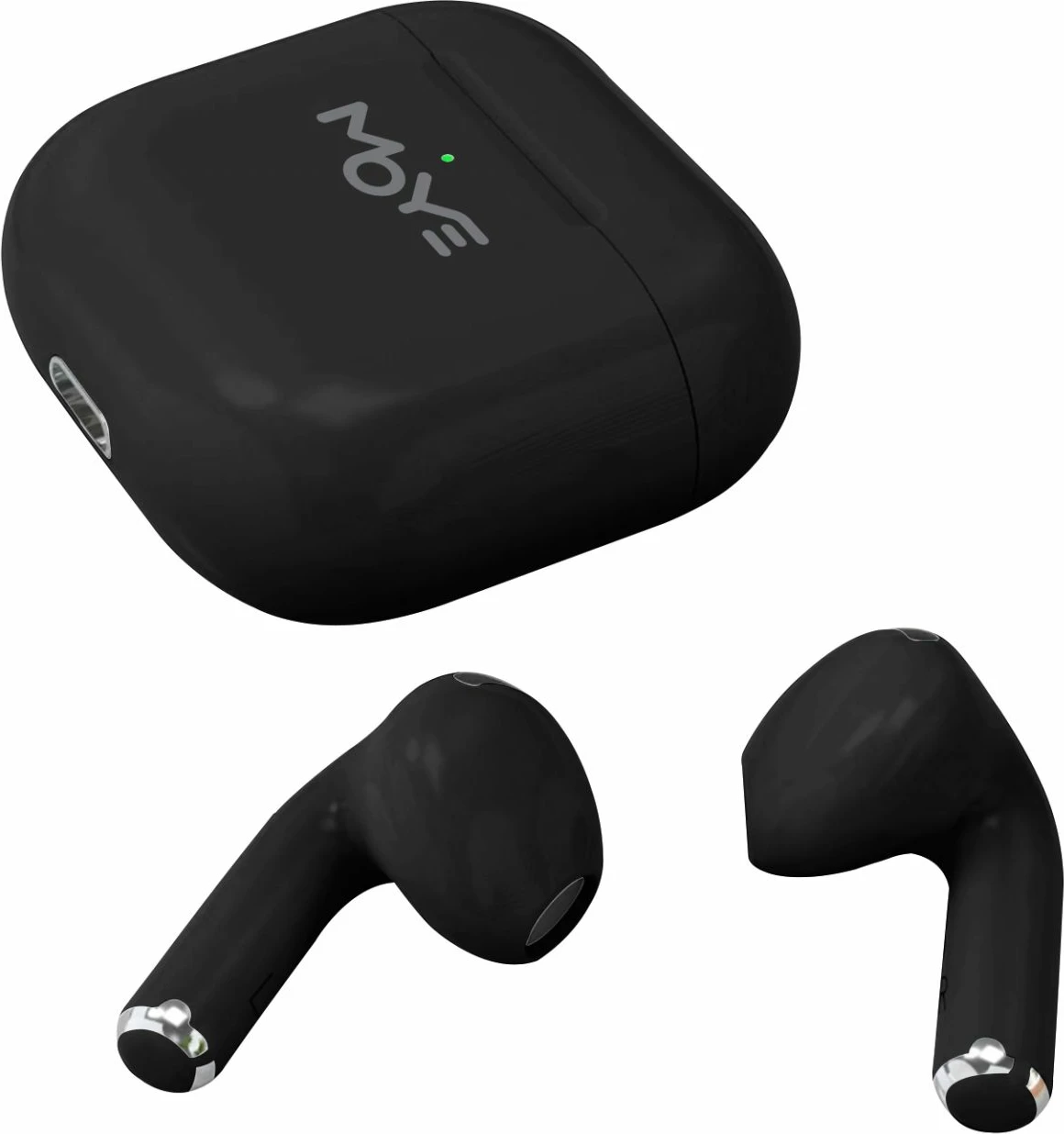 Kufje wireless MOYE Aurras 3 Lite, Bluetooth 5.4, me kasë karikimi, USB-C, zezë