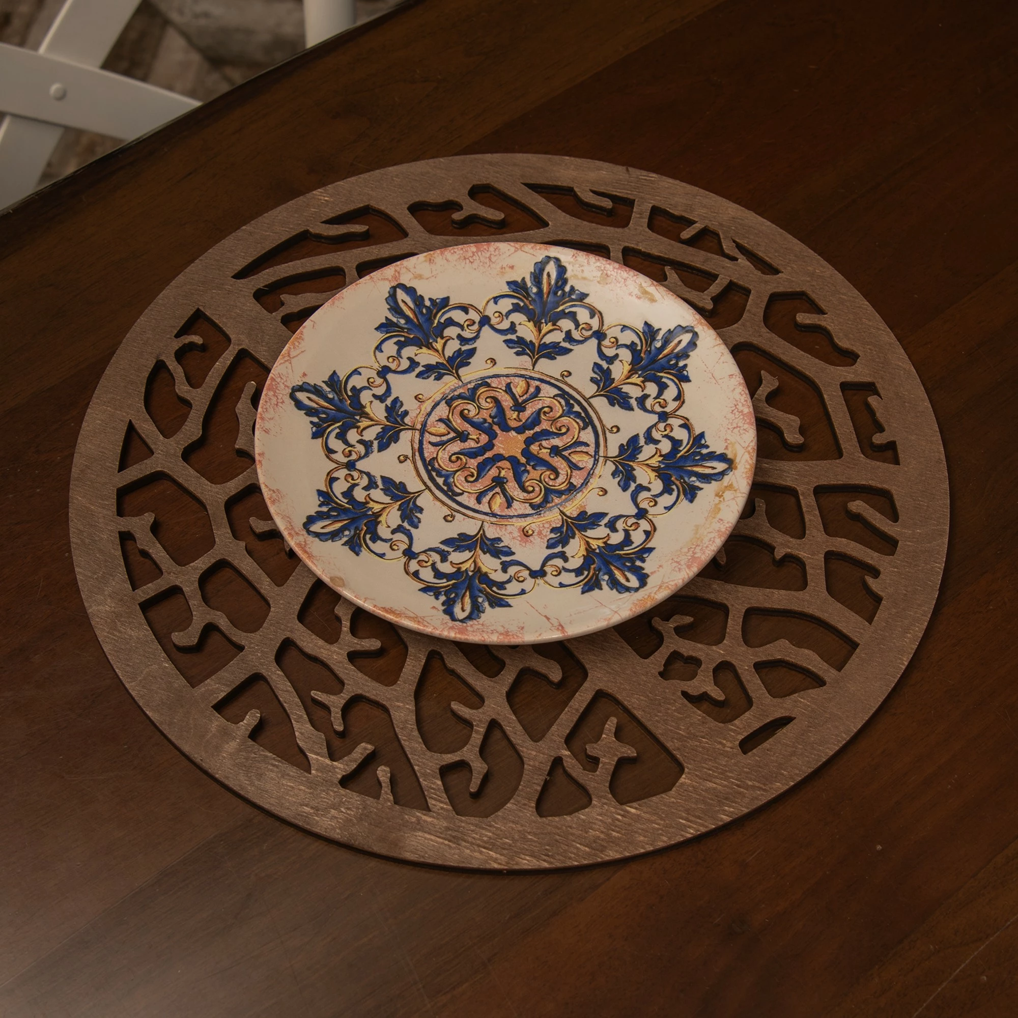 Set nënshtrues tavoline prej druri Hermia, 6 copë, ngjyrë wenge