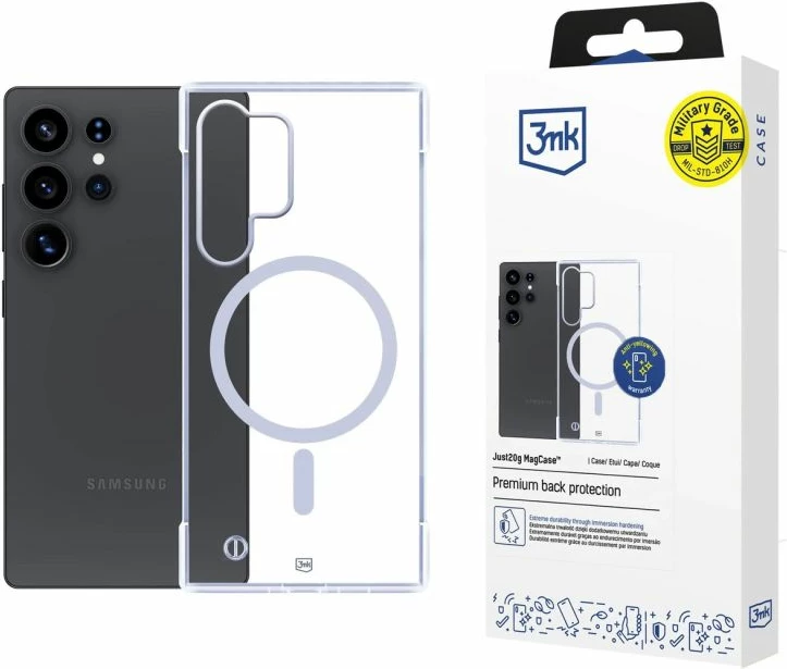 Mbrojtëse telefoni 3mk Protection Just20g MagCase për Samsung Galaxy S25 Ultra, transparente