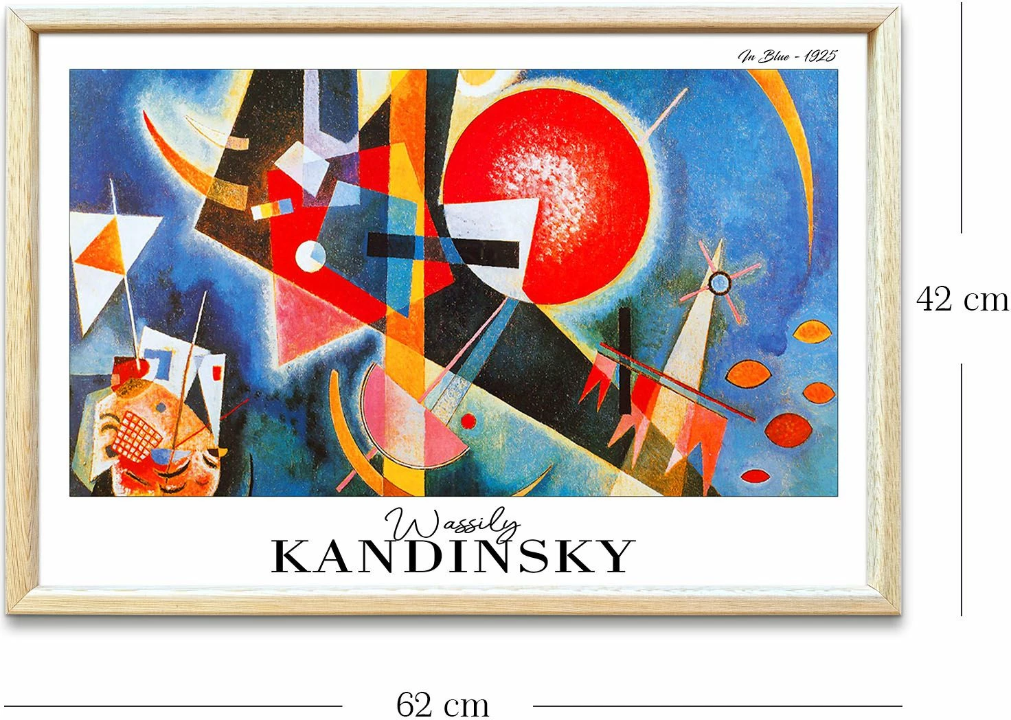 Pikturë dekorative me kornizë Wallity, 4262AHSKANDINSKY-015, shumëngjyrëshe, 42x62cm