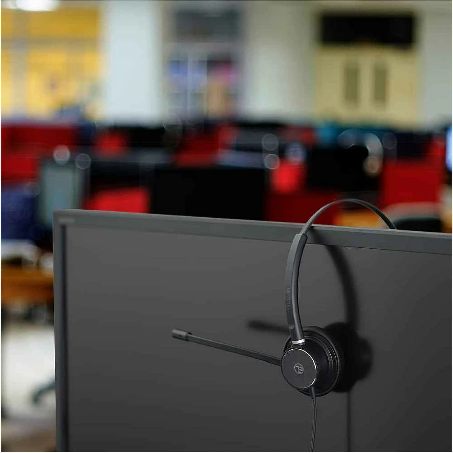 Kufje me mikrofon Tellur Voice 420, me kabllo 2.1m, 3.5mm, USB-C/USB-A, e zezë
