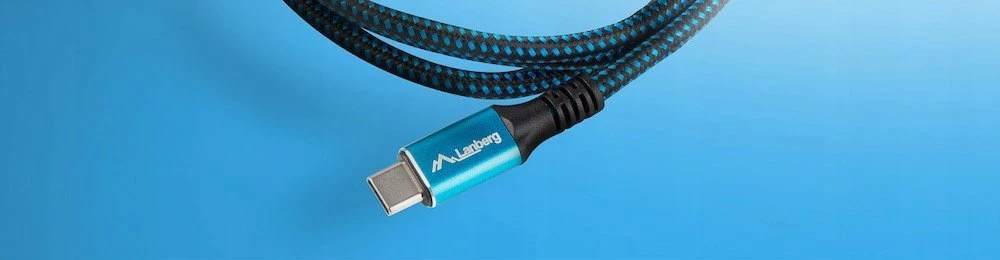 Kabllo USB-C në USB-C Lanberg CA-CMCM-45CU-0015-BK, USB4, 1.5 m, 40 Gb/s, 240W PD, 8K@60Hz, zi-blu