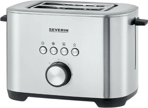 Toster Severin AT 2620, 800W, dy slota, ngjyrë argjendi