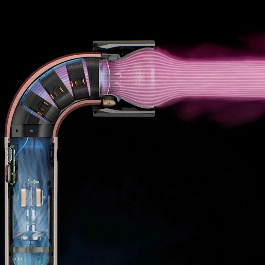 Tharëse flokësh Dyson Supersonic HD17 (113332) Qeramike Rozë/Ar i Artë e Drejtë+Me Valë