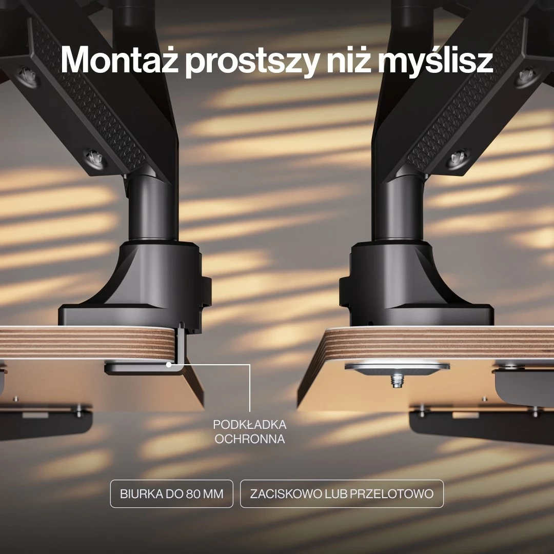 Mbajtës monitori Endorfy Atlas GS Pro Double, për 2 ekrane, i zi