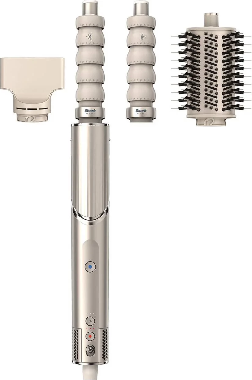Styler/Tharëse flokësh, Shark, HD426SLEU FlexStyle 3-in-1, 1400 W, 3 nivele temperaturë, Cool Shot, argjend