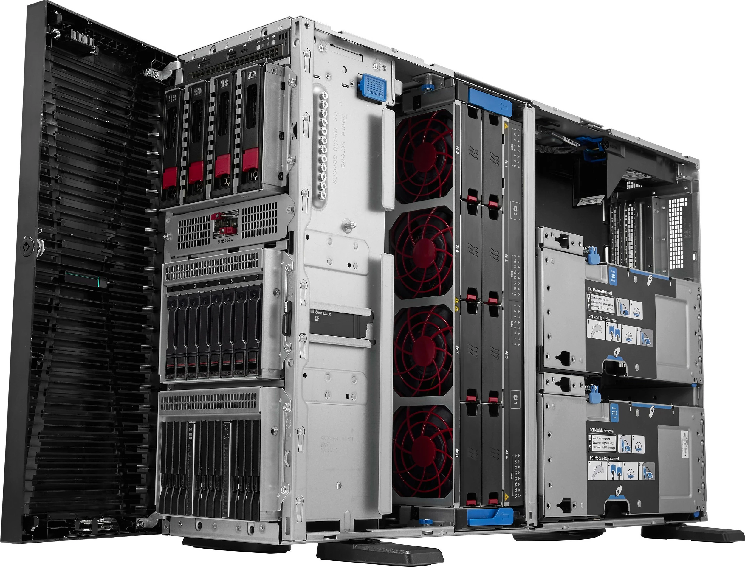 Server tower HPE ProLiant Compute ML350 Gen12 6505P 12c, 64GB DDR5, 2x960GB SSD, 4x Gigabit LAN, 2x1000W, i zi