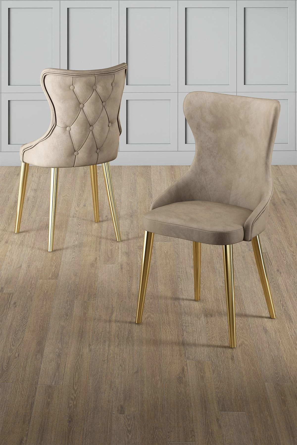 Set karrigash (6 copë), Hanah Home, Alpa, kapuçino, ari