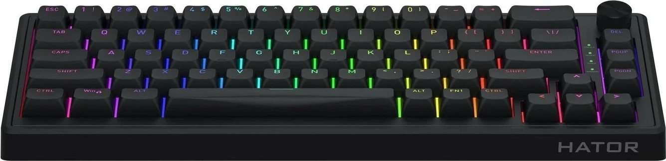 Tastierë mekanike Hator Skyfall 65, RGB, Hot-Swap, USB, e zezë