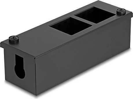 Kuti lidhëse DeLOCK Easy 45, mbajtës modulash për mur/tavolinë, 4 porta (22.5×45 mm) / 2 porta (45×45 mm), metal, e zezë