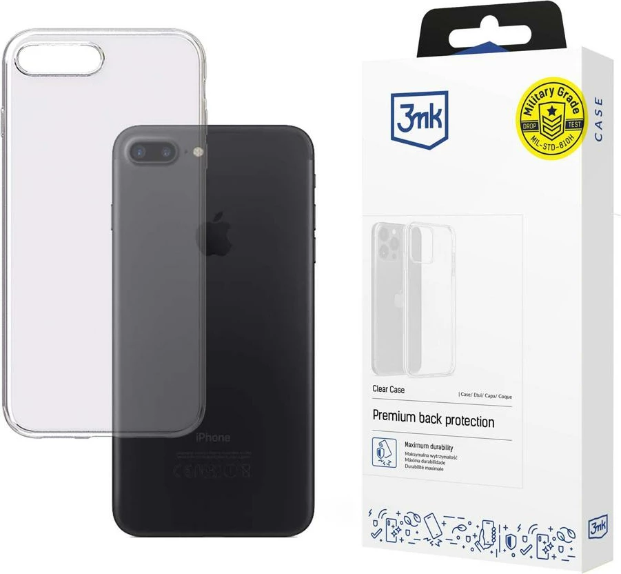 Mbështjellës 3mk Clear Case për iPhone 7 Plus / 8 Plus, transparent