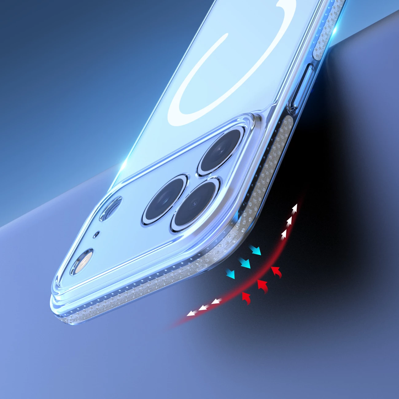 Mbështjellës Dux Ducis Clin Mag për iPhone 17 Pro Max, kompatibil me MagSafe, Transparent