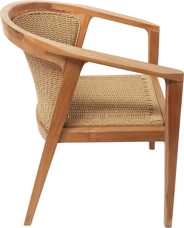 Set tavoline me karrige Granny-Kenda, 3 pjesë, ngjyrë natyrale-bezhë, Φ80x75cm