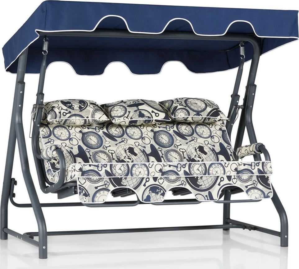 Karrige lëkundëse treshe për kopsht, Skye Decor, Salvia 2, shumëngjyrëshe