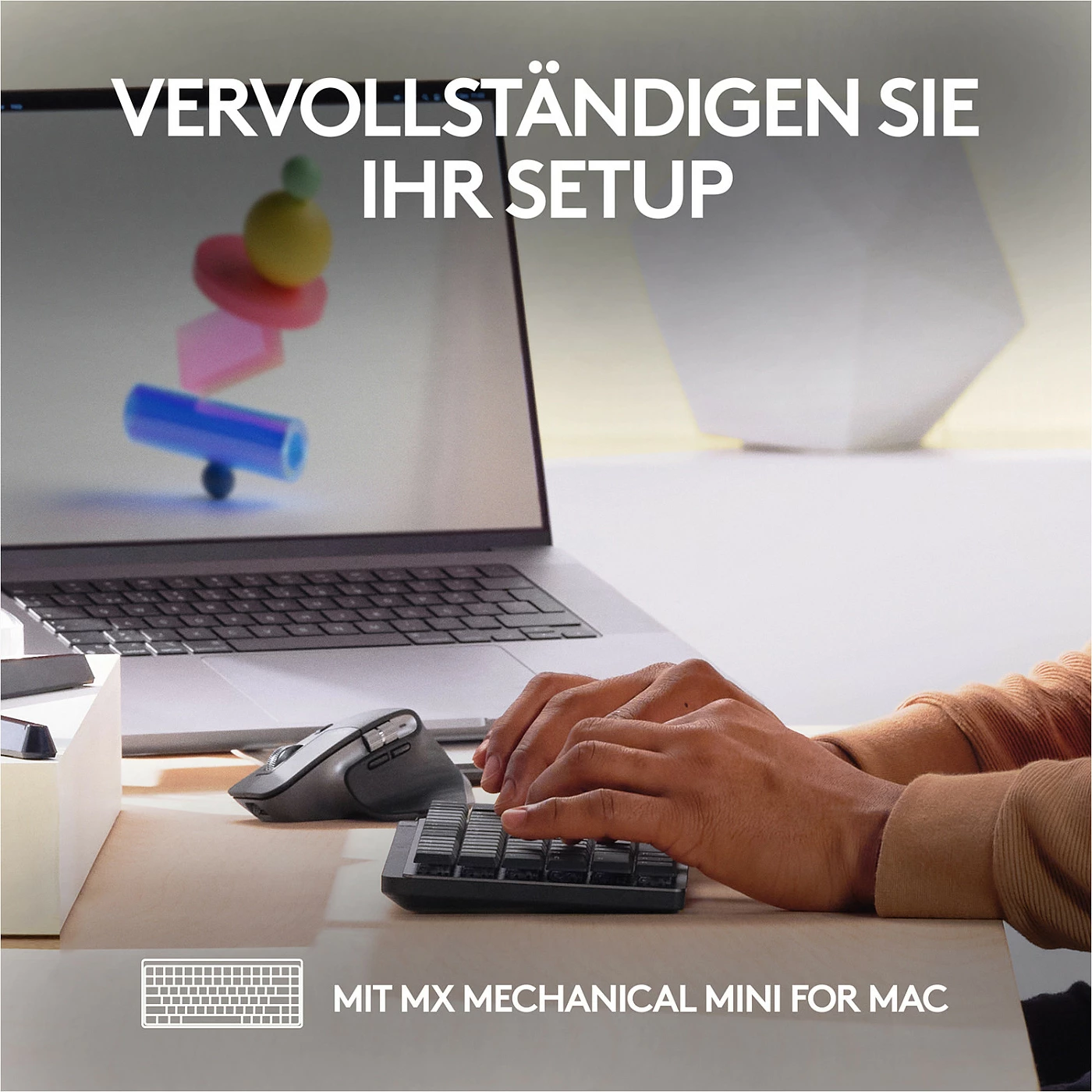 Maus Logitech MX Master 3S për Mac, Wireless, 8000 DPI, E zezë, Argjendtë