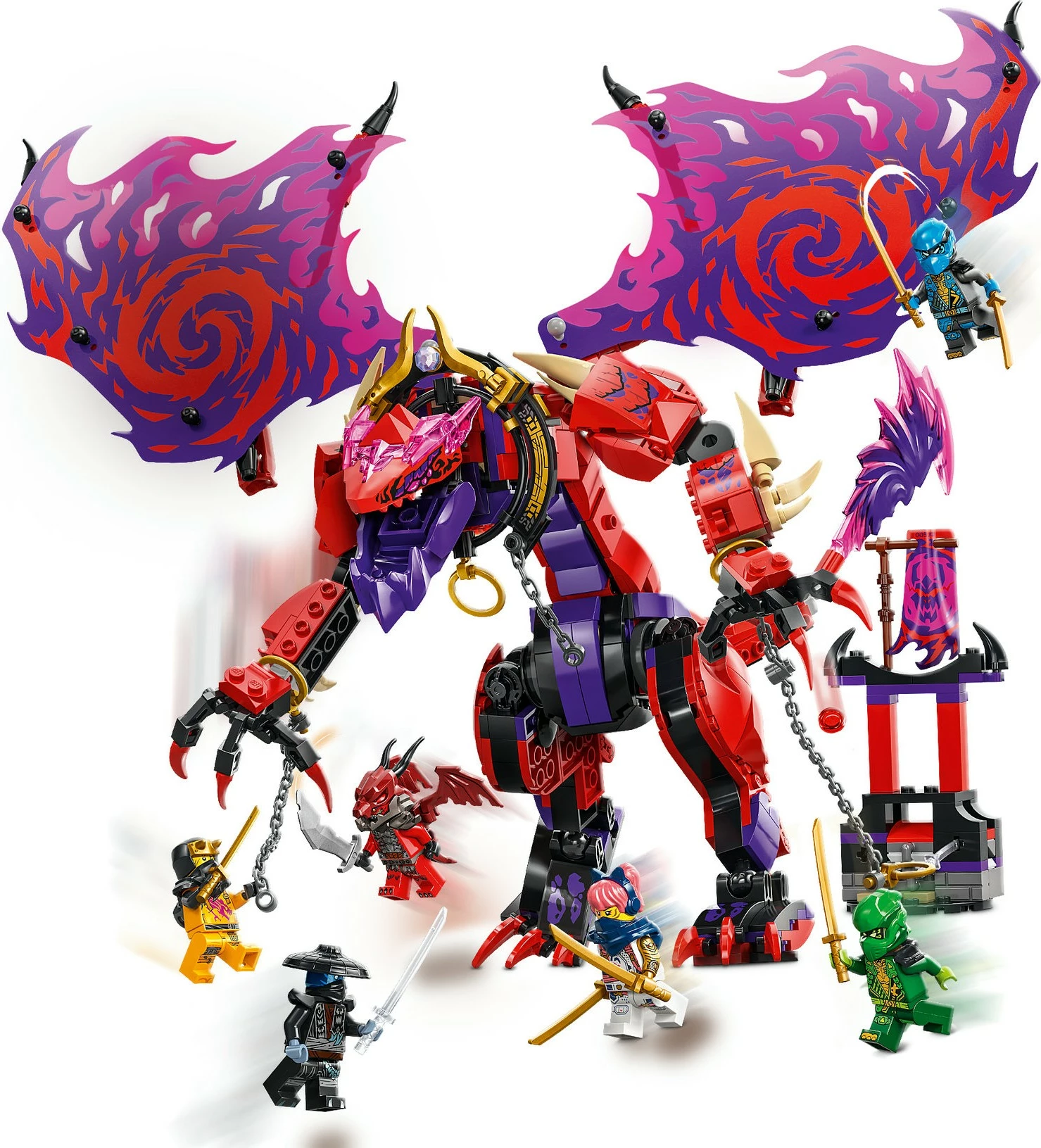 Set LEGO Ninjago 71832 Chaosdrache Donnerzahn, 668 pjesë