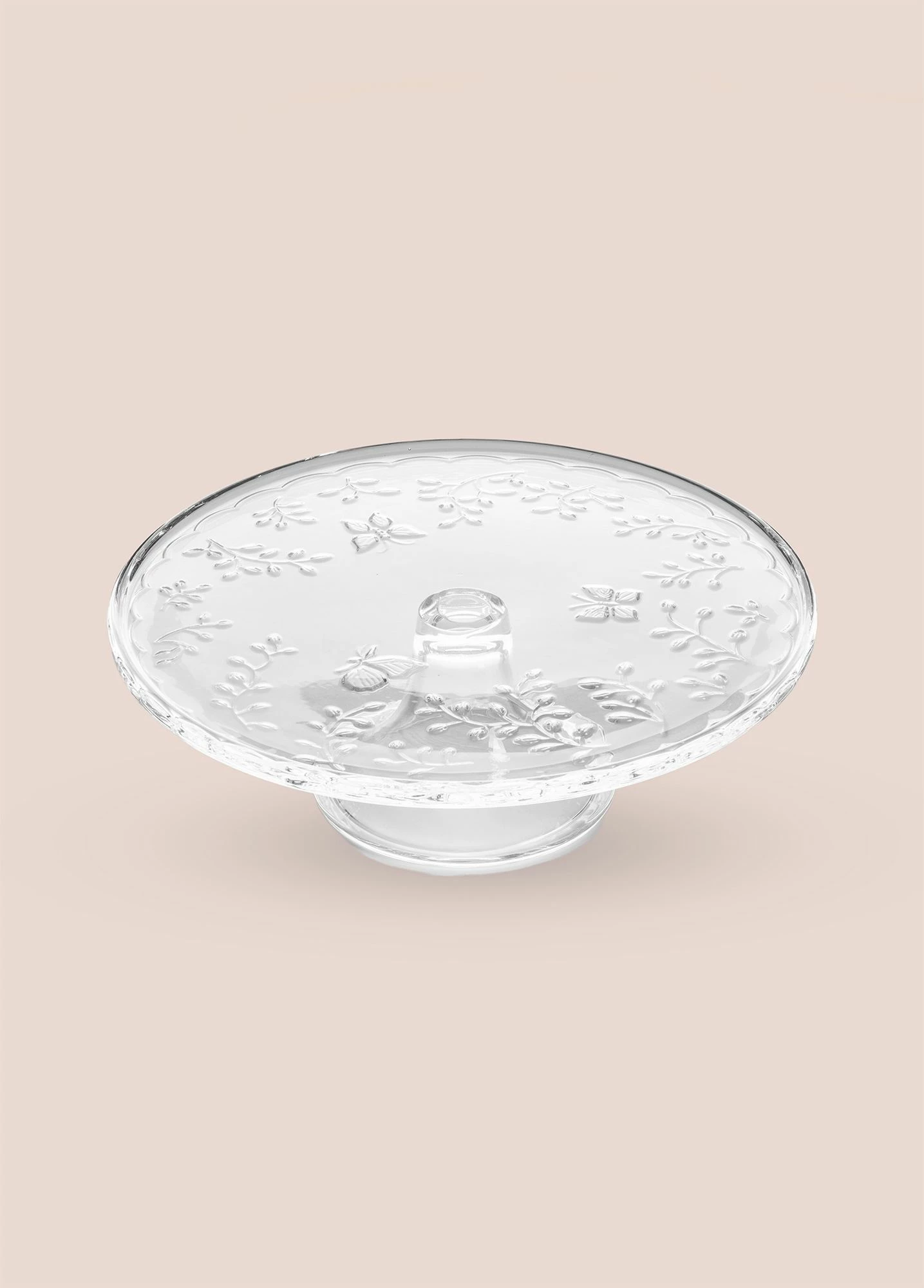 Pjatë për servirje torte prej qelqi, Hermia, CAM0496