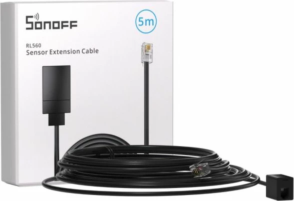 Kabllo zgjatuese sensori SONOFF RL560, 5 m, RJ9 4P4C (RJ11), e zezë