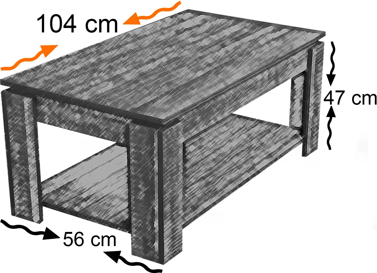 Tavolinë kafeje Hanah Home, raft, ngjyrë arre