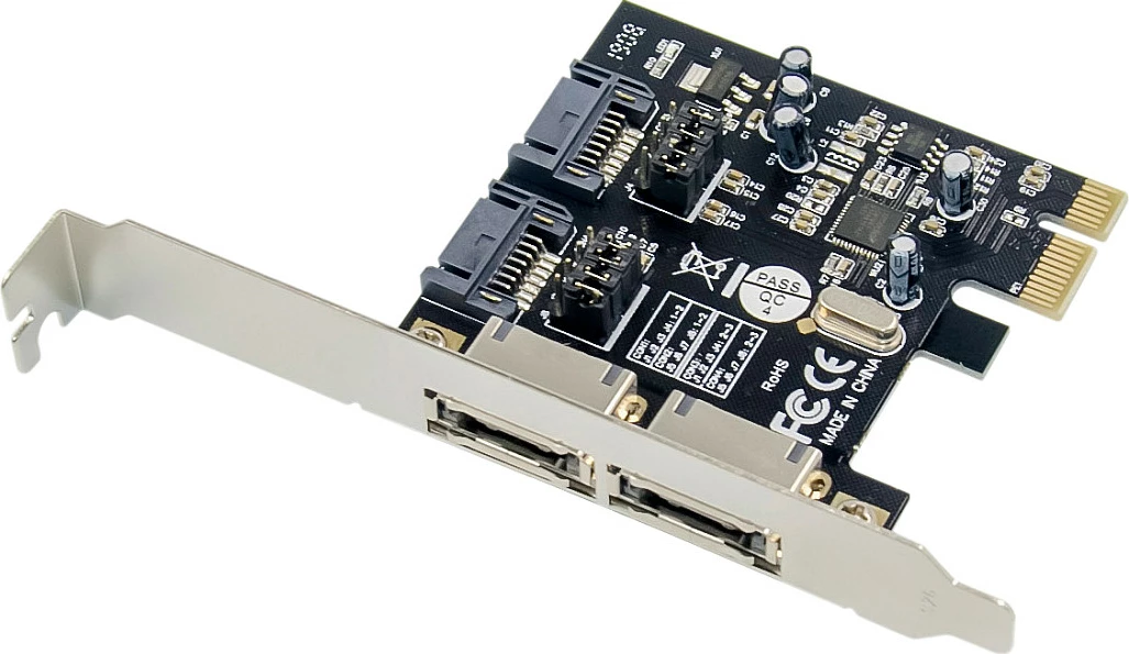 Kartelë kontrolluese SATA Conceptronic, PCIe, 2x eSATA + 2x SATA të brendshme, 6Gbps, e zezë