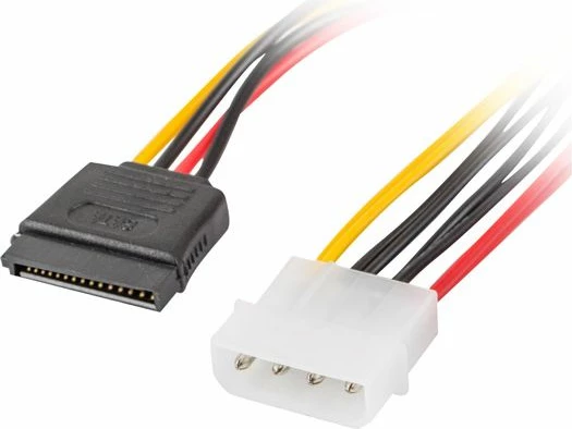 Kablë adapter energjie Lanberg Molex në 2x SATA 0.3m (CA-HDSA-11CU-0030), multikolor