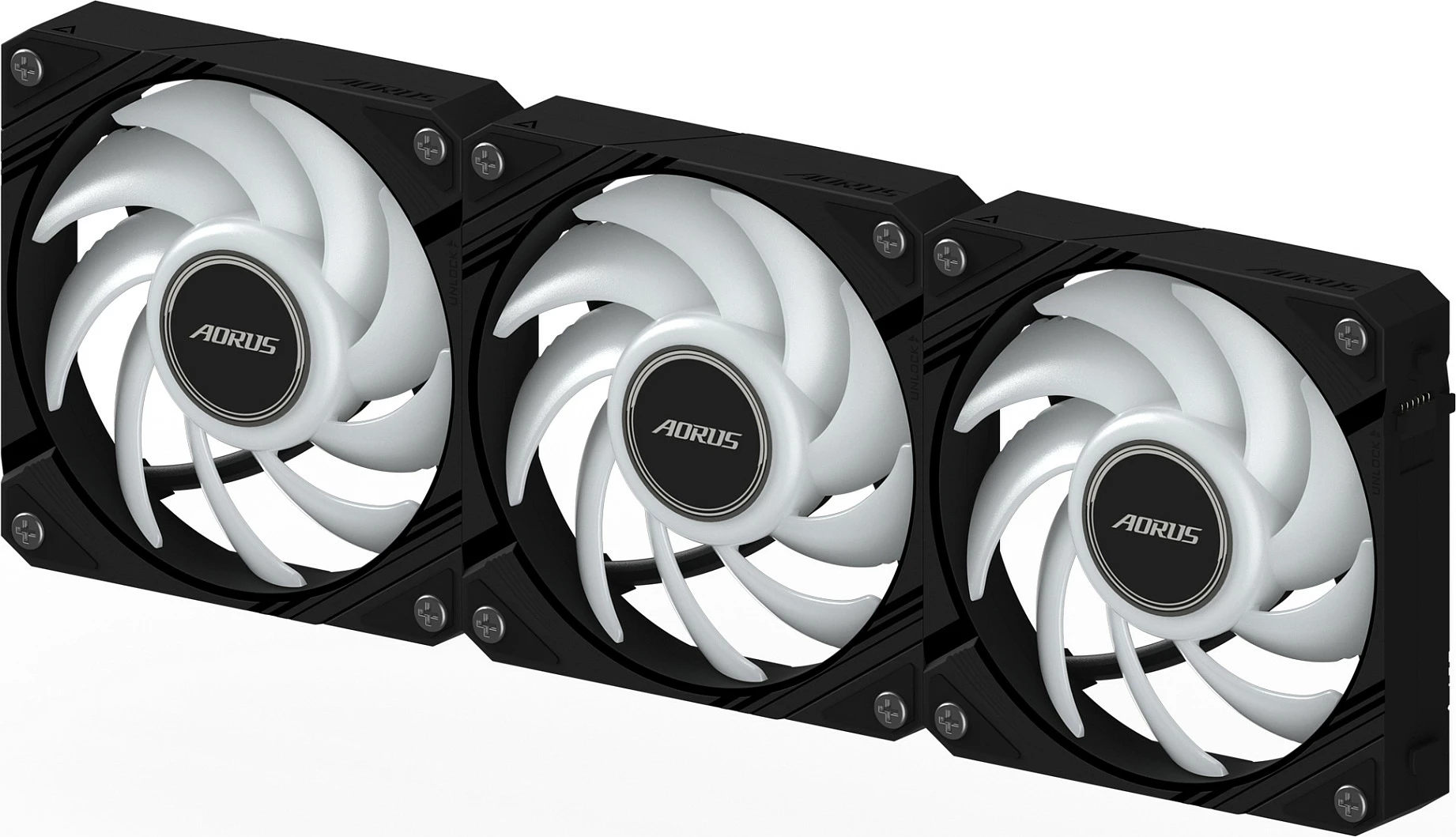 Ventilatorë kasë Gigabyte AORUS EZ CHAIN 120, 120mm, 3 copë, RGB, zi