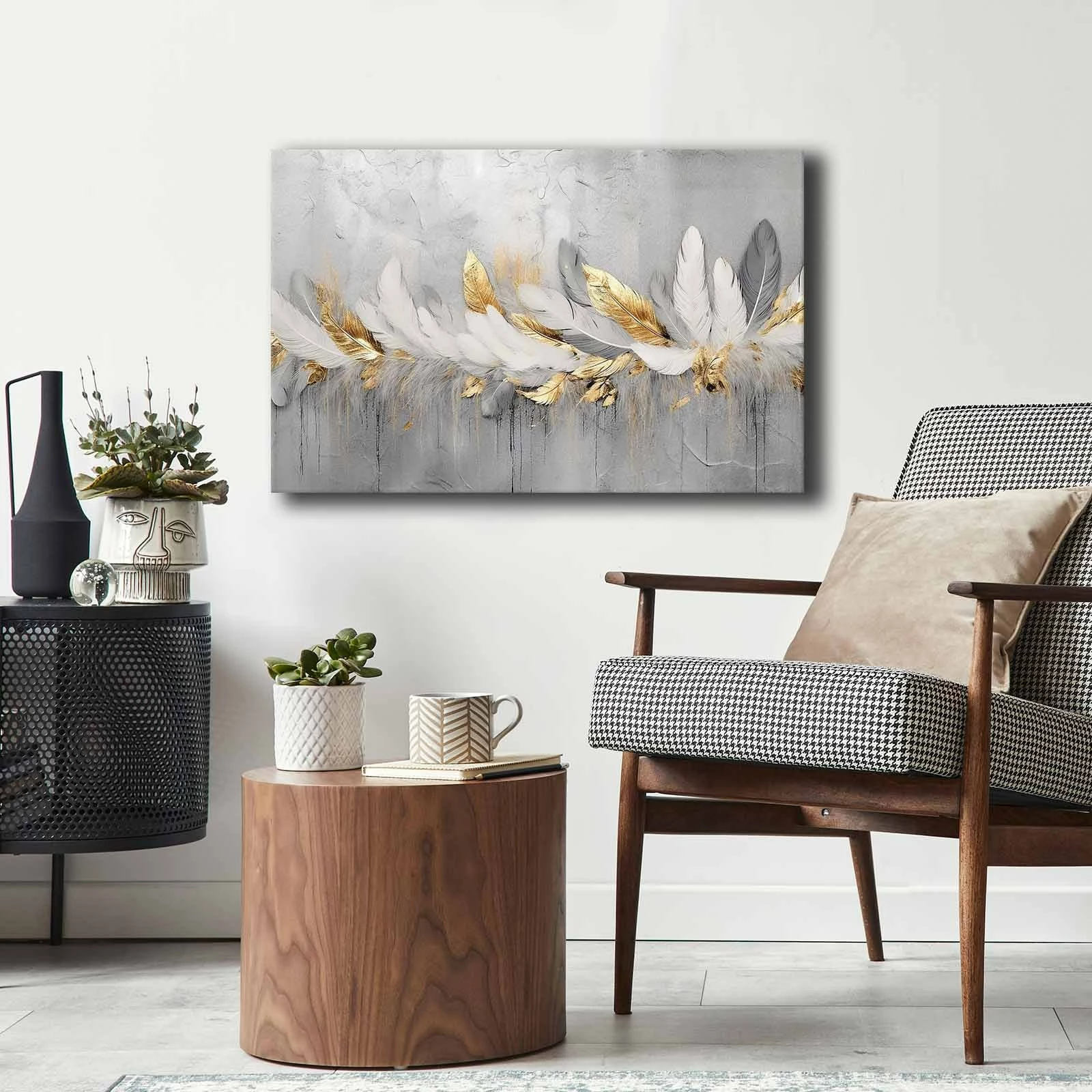 Pikturë dekorative në kanavacë, shumëngjyrëshe, 45x70cm, Wallity 4570GSC-005