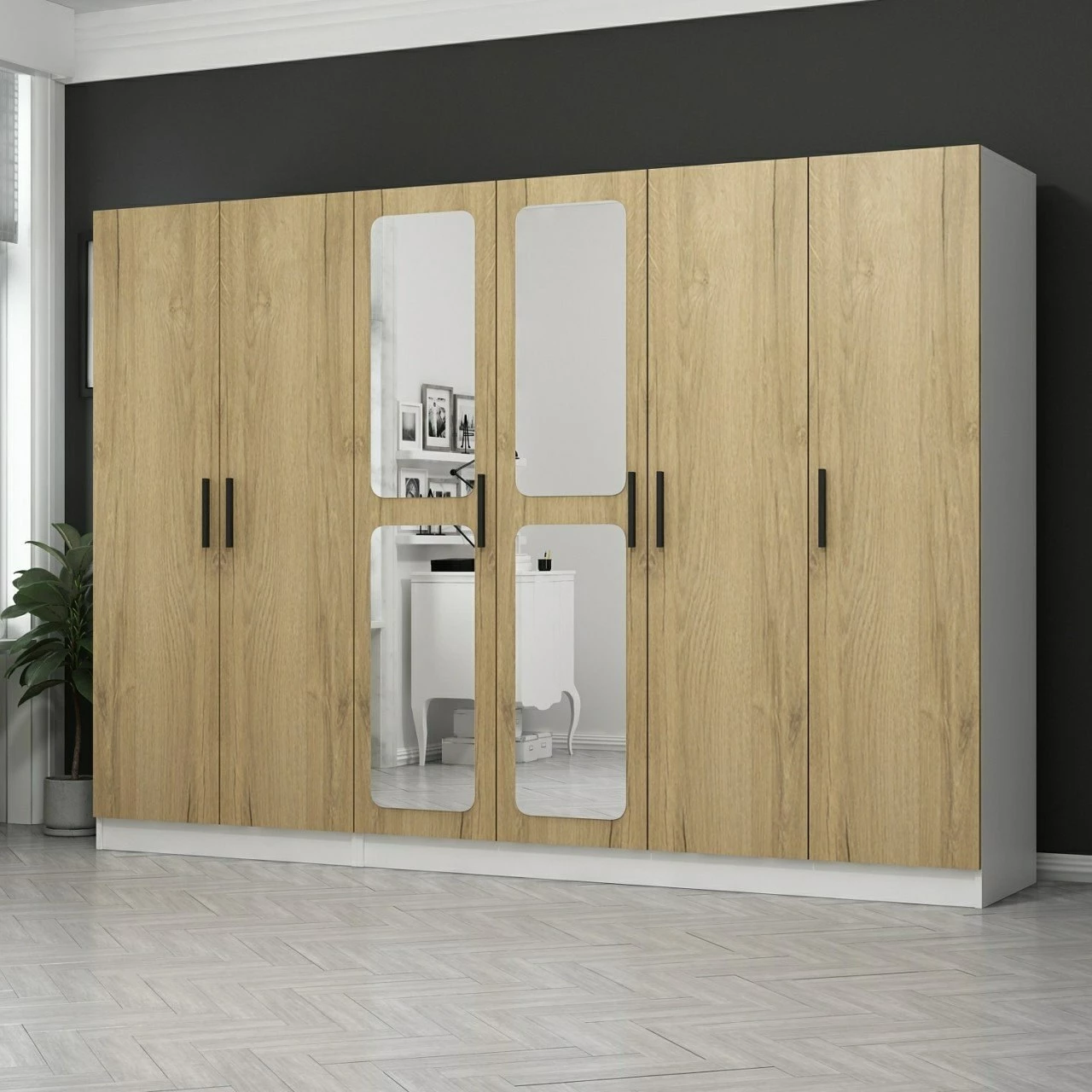 Dollap rrobash Skye Decor, ngjyrë arre, 3871