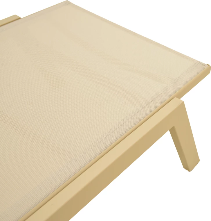 Shezlong alumini Boka, ngjyrë kapuçino-bezhë, 60x192x31cm