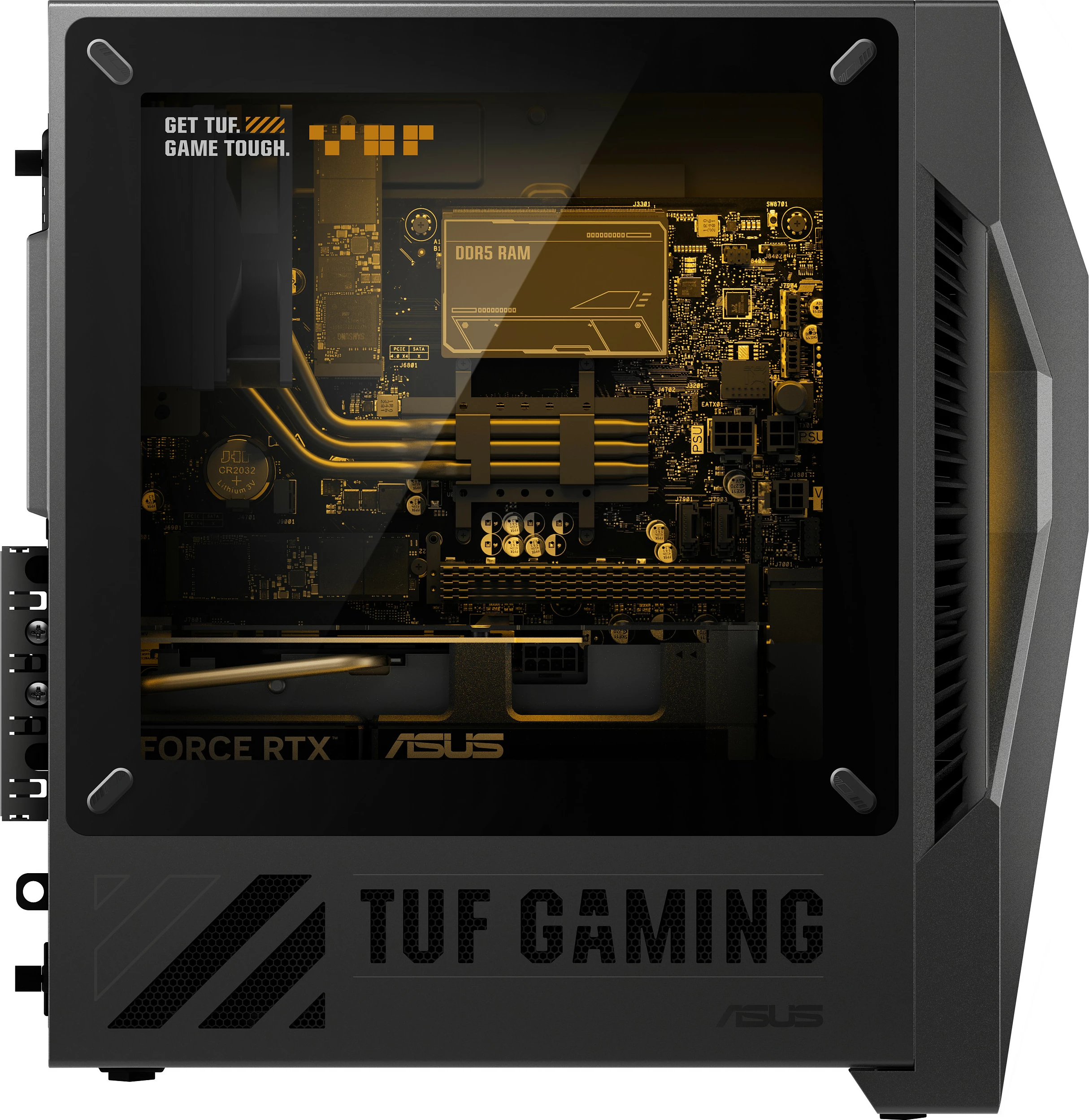 Kompjuter desktop ASUS TUF T500 T500MV-07240H242W, Core 7 240H, 32GB RAM Memorje, 1TB SSD, GeForce RTX 5060 Ti, Windows 11 Home, i zi/gri