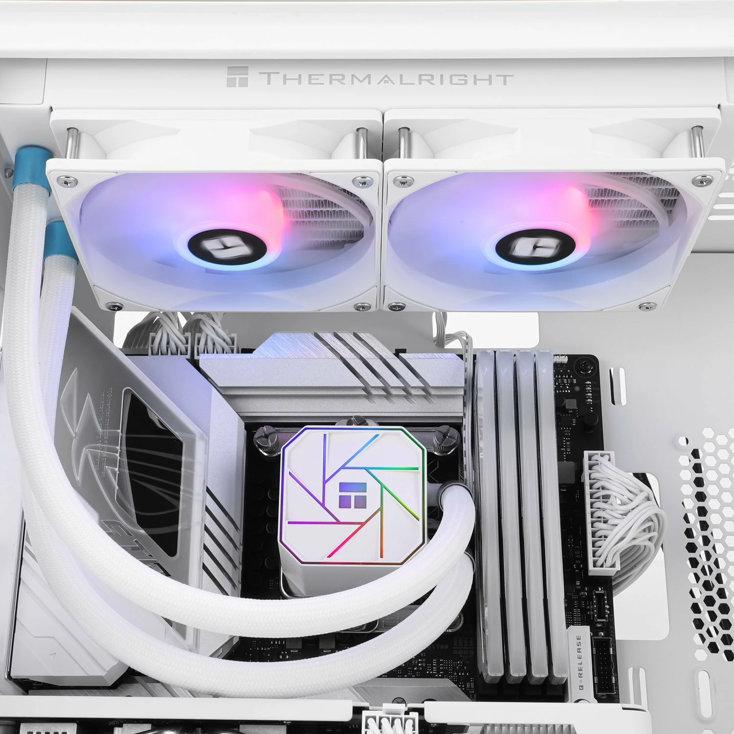 Ftohës procesori me ujë Thermalright Aqua Elite 240 V3 240 mm ARGB, 2x120 mm, bardhë