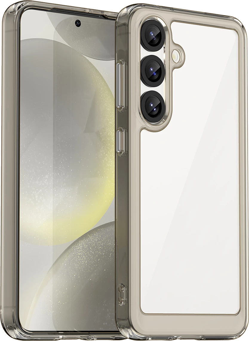 Mbështjellës Hurtel Outer Space Case për Samsung Galaxy S25, transparent i zi